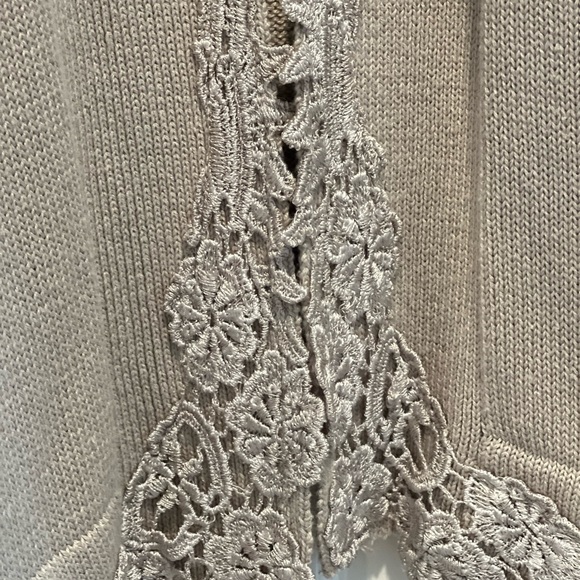 TOGETHER open taupe cardigan  LG  / XL - Picture 4 of 8